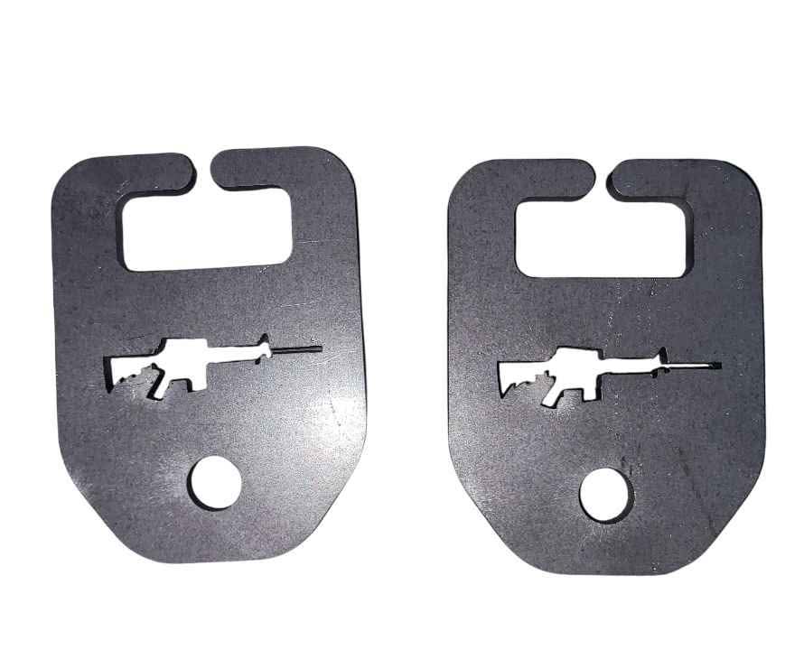 T-post AR500 target hangers (pair)
