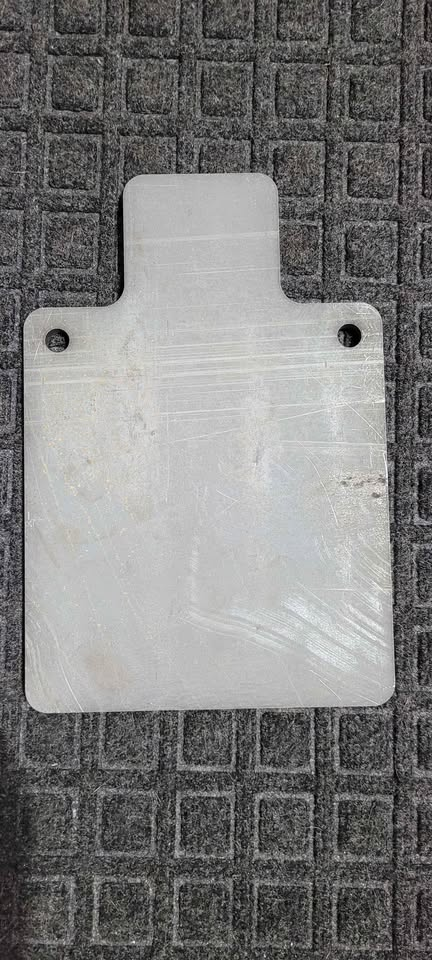 8x12 AR500 steel silhouette target with double hanging holes, 3/8 inch thick, USA made