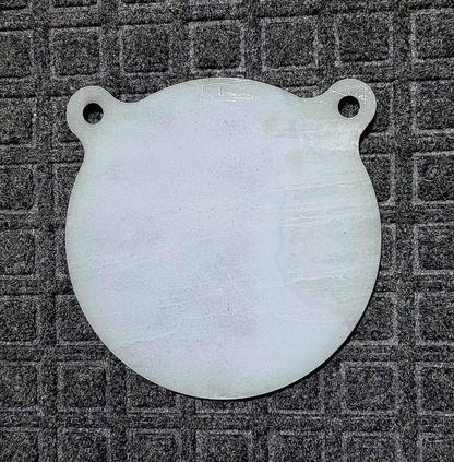 8 inch AR500 steel gong target with double hanging holes, 3/8 inch thick, USA made